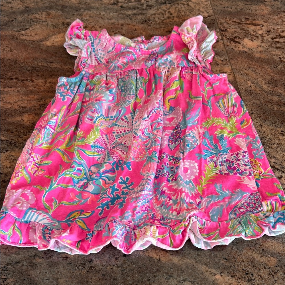 Lilly Pulitzer Pink and Blue Baby Dress